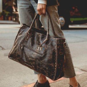 COPY - BED STU ROCKAWAY LEATHER BAG IN BLACK LUX